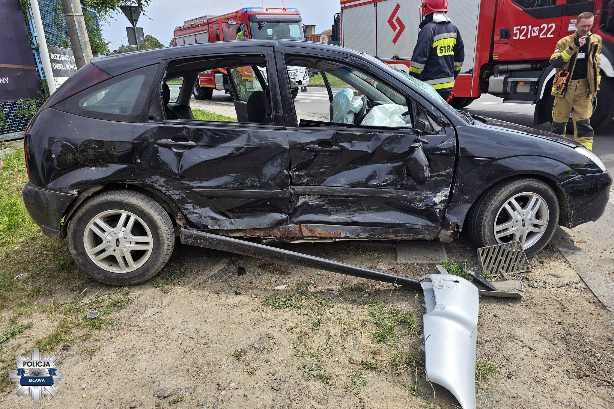 Zderzenie dwóch aut na skrzyżowaniu ulic Kościuszki i Granicznej