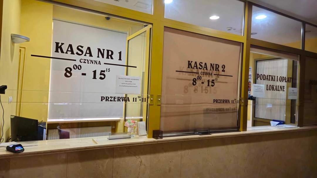 Zmiana godzin pracy kas urzędu miasta