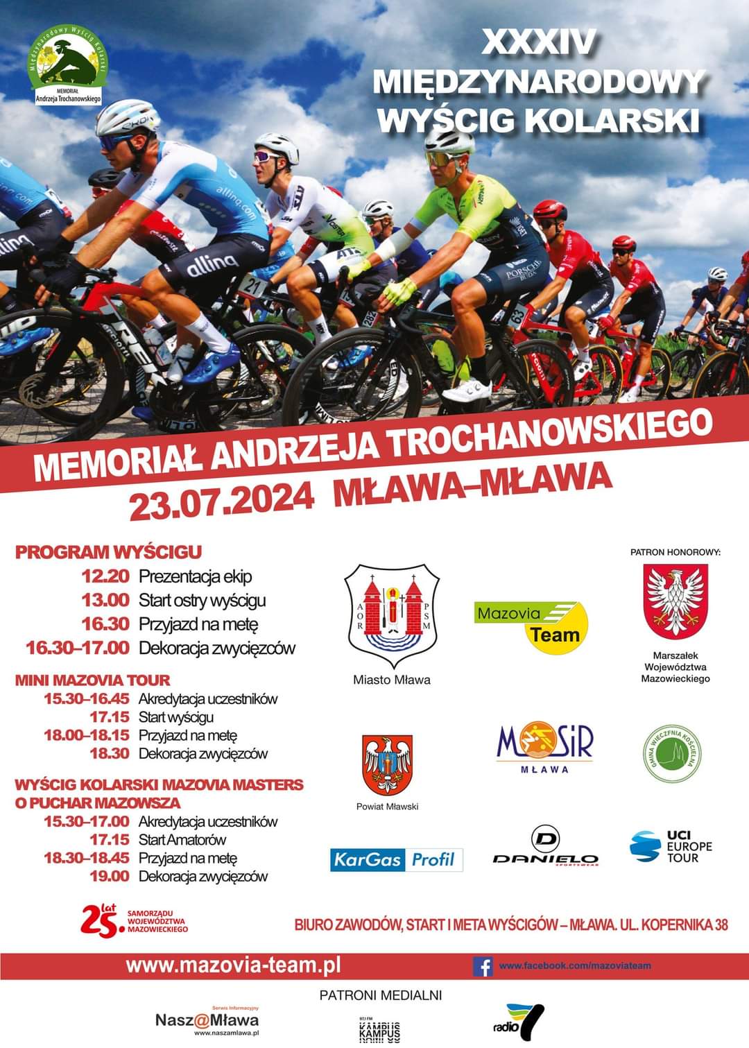 W Mławie odbędzie się międzynarodowy wyścig kolarski
