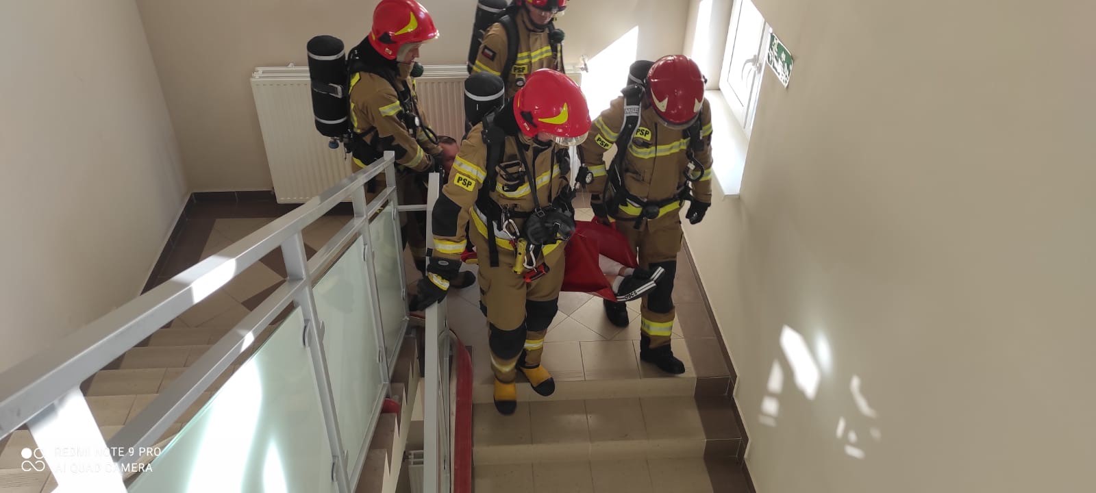 Ćwiczenia strażaków z Jednostki Ratowniczo Gaśniczej w ramach doskonalenia zawodowego