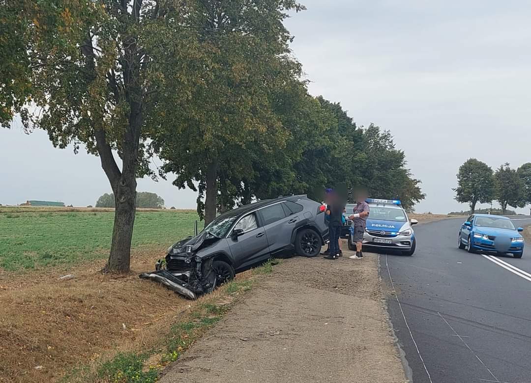 Kolizja drogowa pod Trzcianką