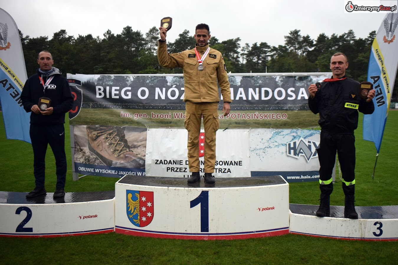 st. ogn. Łukasz Przybyszewski z Komendy Powiatowej PSP w Mławie zajął III miejsce w Biegu Przełajowym o Nóż Komandosa