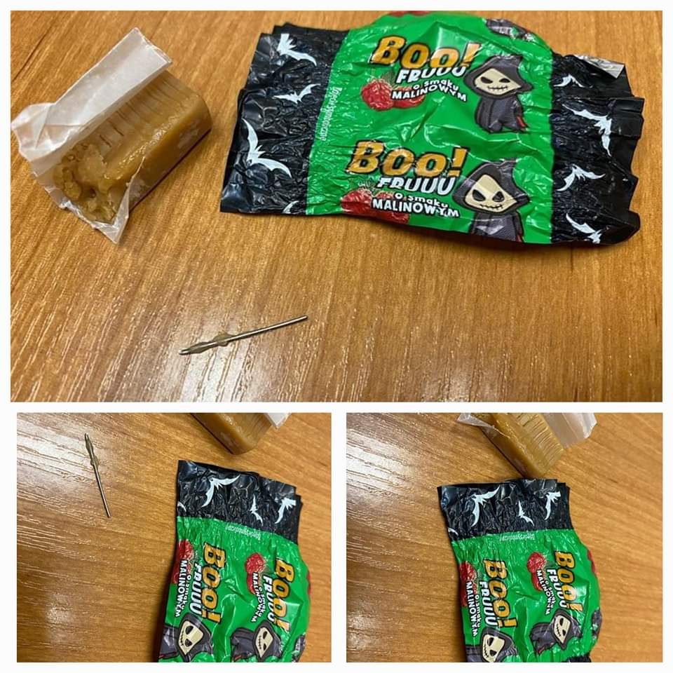 11-latek znalazł igłę w cukierku, który dostał podczas Halloween