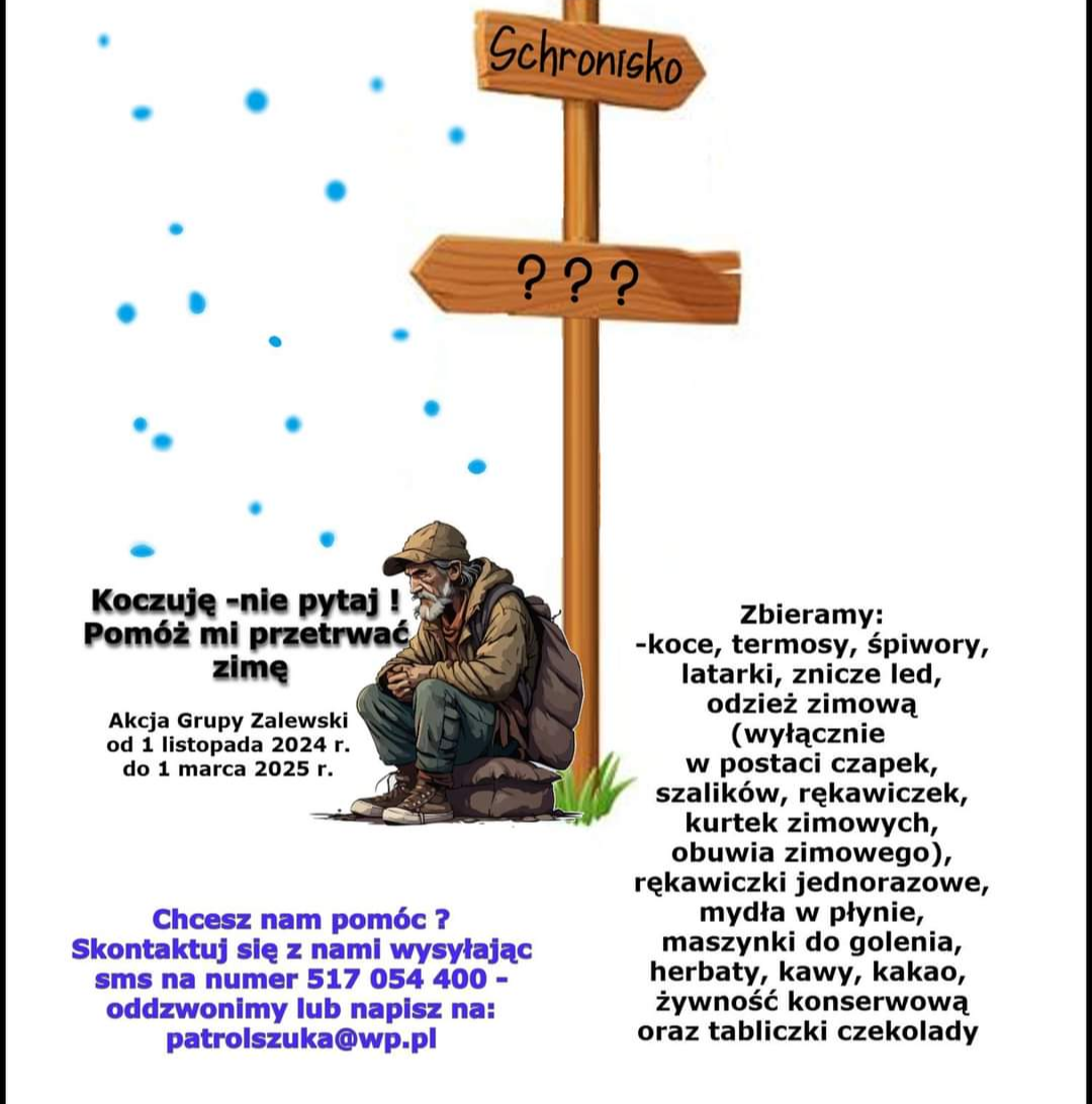 Ruszyła akcja Koczuję – Nie pytaj! Pomóż mi przetrwać zimę