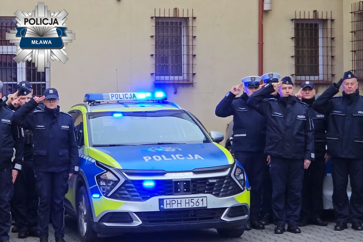 Mławscy policjanci oddali hołd tragicznie zmarłemu asp. szt. Mateuszowi Biernackiemu. Spoczywaj w pokoju Kolego