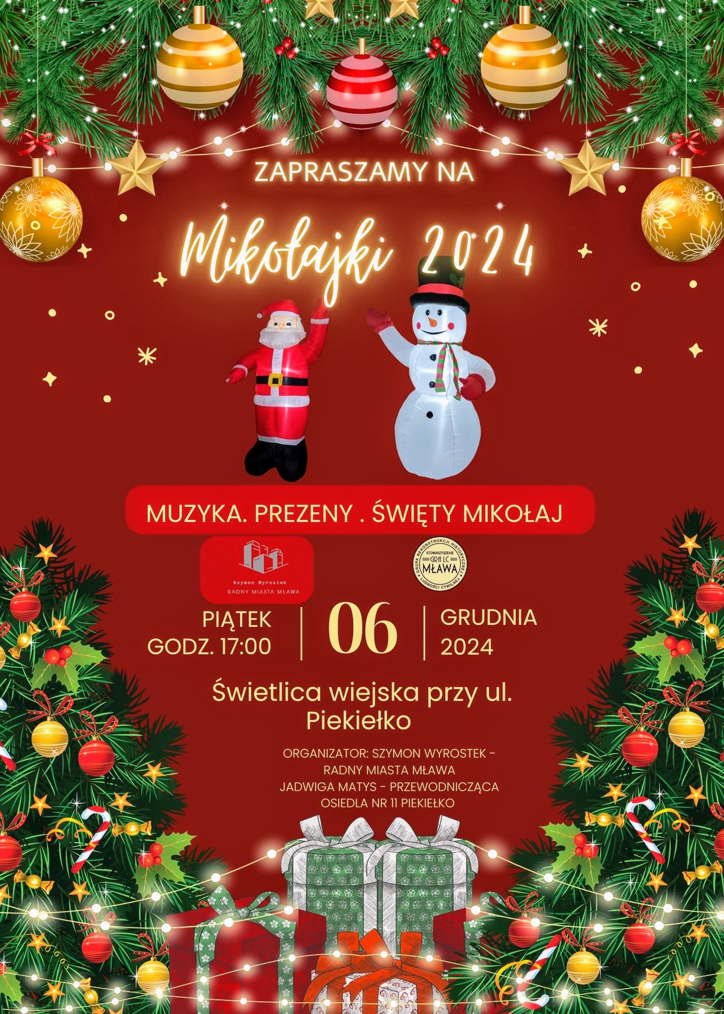 Zapraszamy na I Mikołajki na Osiedlu Nr 11 Piekiełko w Mławie