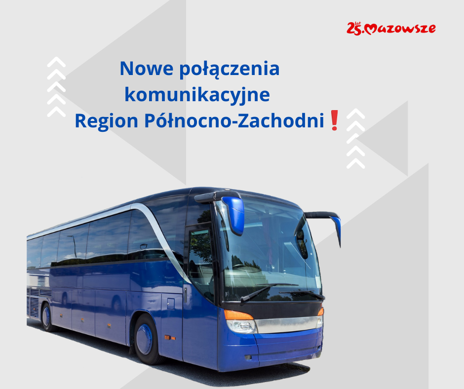 Nowe połączenia autobusowe na Mazowszu – ruszył program pilotażowy w Regionie Północno-Zachodnim
