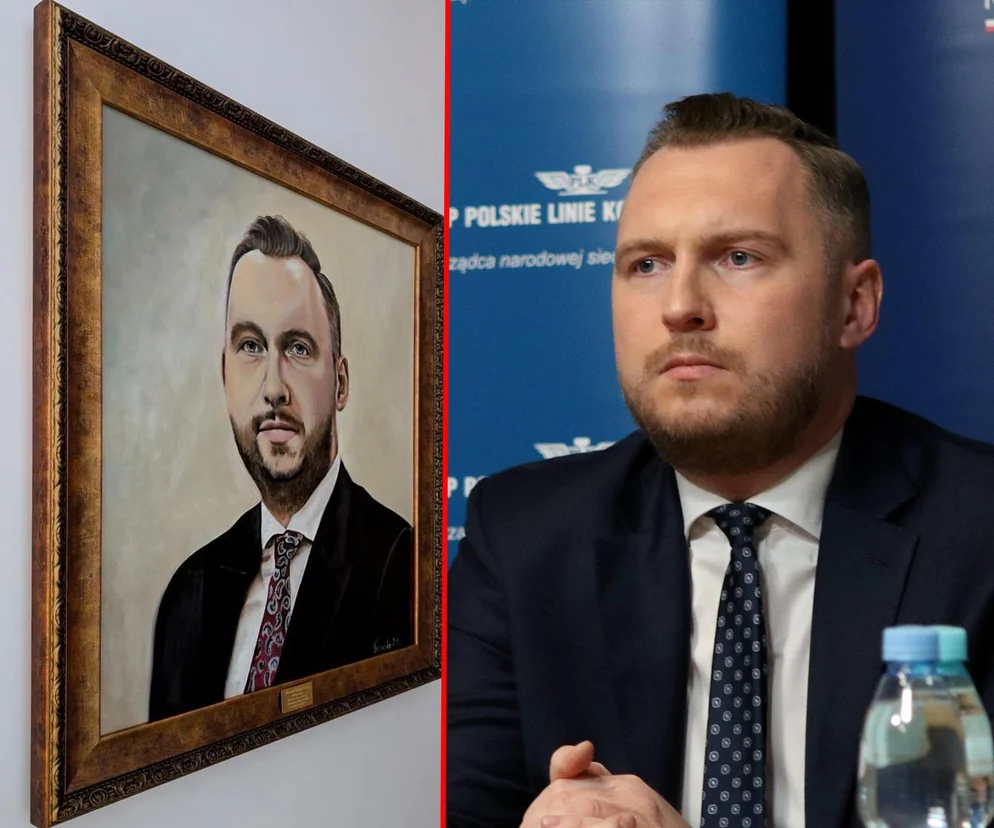 Minister piękny jak z obrazka. Konradowi Wojnarowskiemu powiesili w gabinecie jego portret