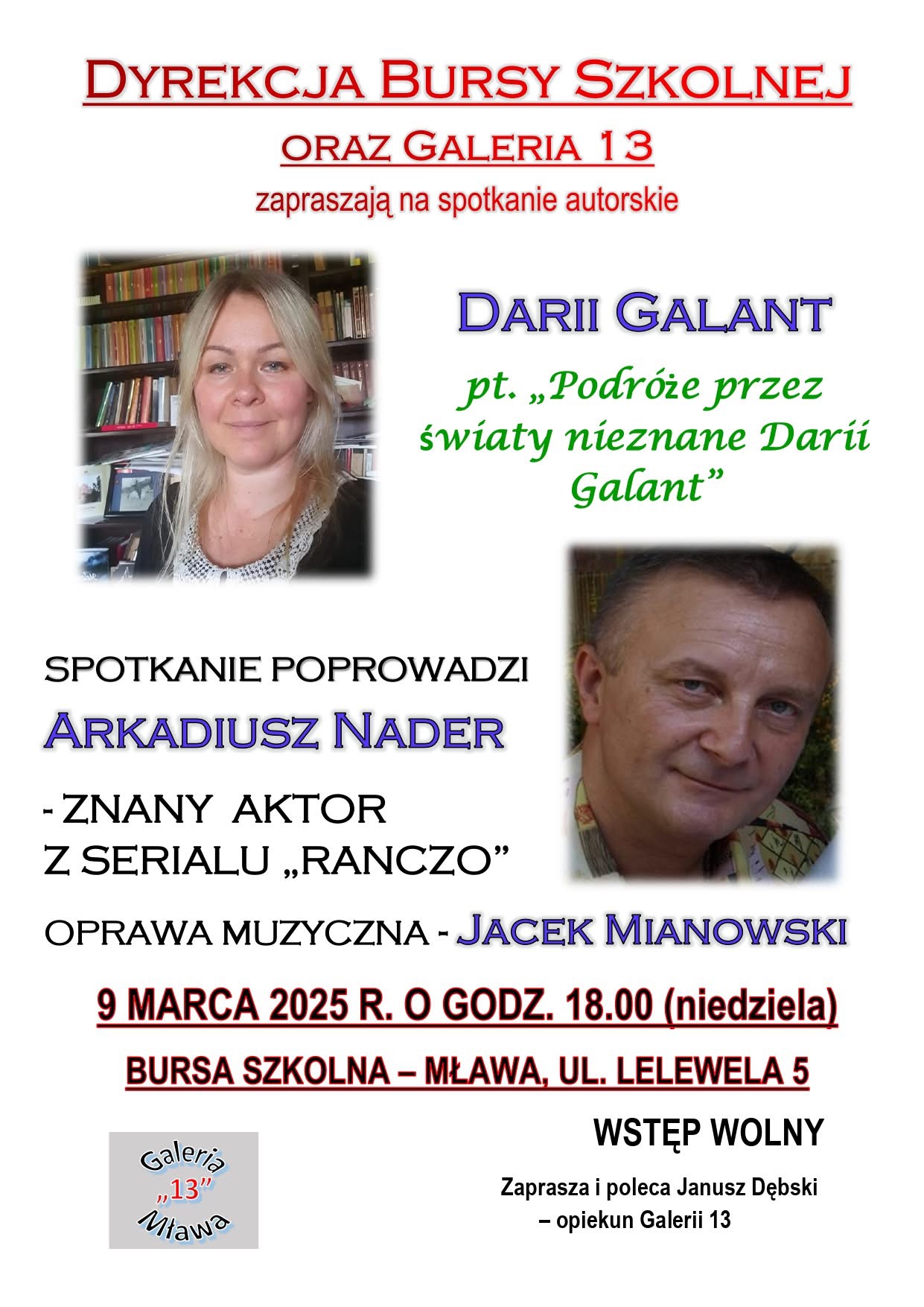 „Podróże przez światy nieznane Darii Galant” – spotkanie autorskie w Mławie