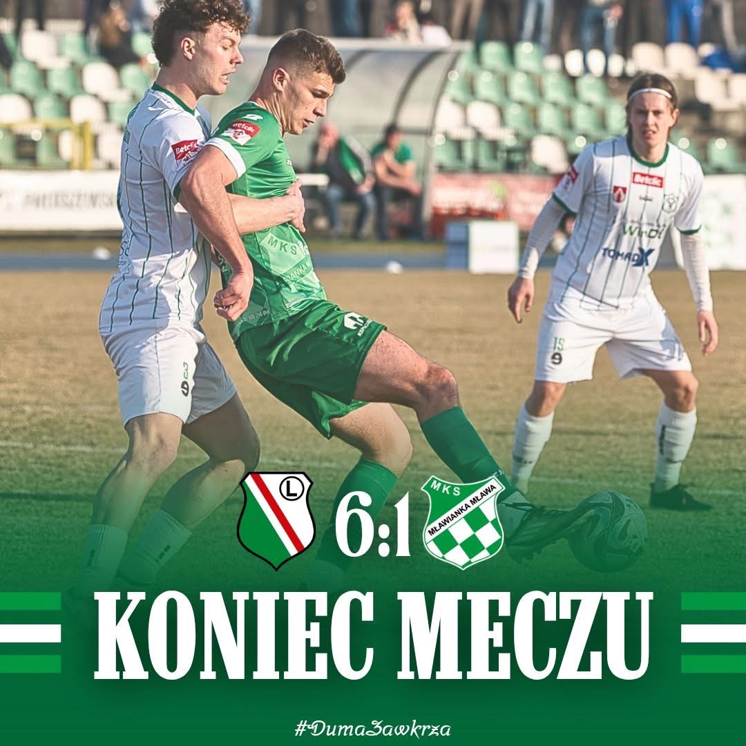 Mławianka Mława przegrywa z Legią II Warszawa – trudny mecz w Książenicach