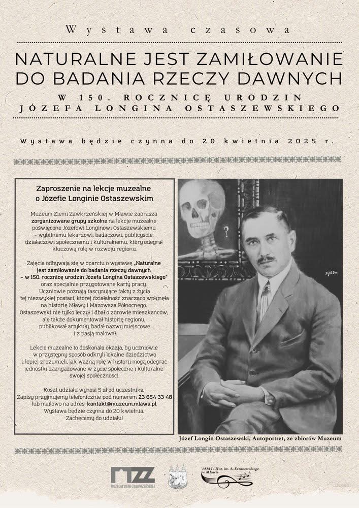 Lekcje muzealne o Józefie Longinie Ostaszewskim – odkryj historię Mławy! 