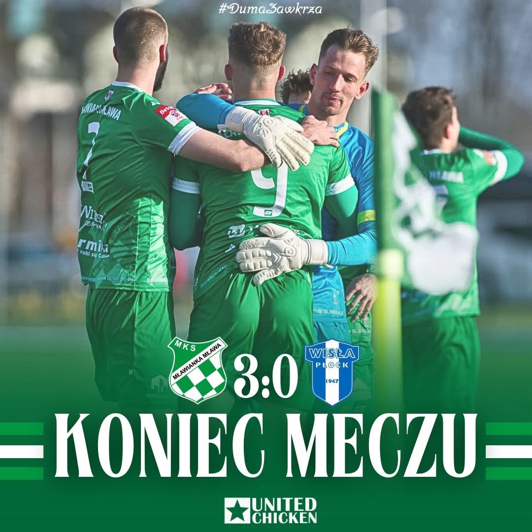 Mławianka Mława pokonuje Wisłę II Płock 3:0! Kapitalny mecz przy Kopernika!