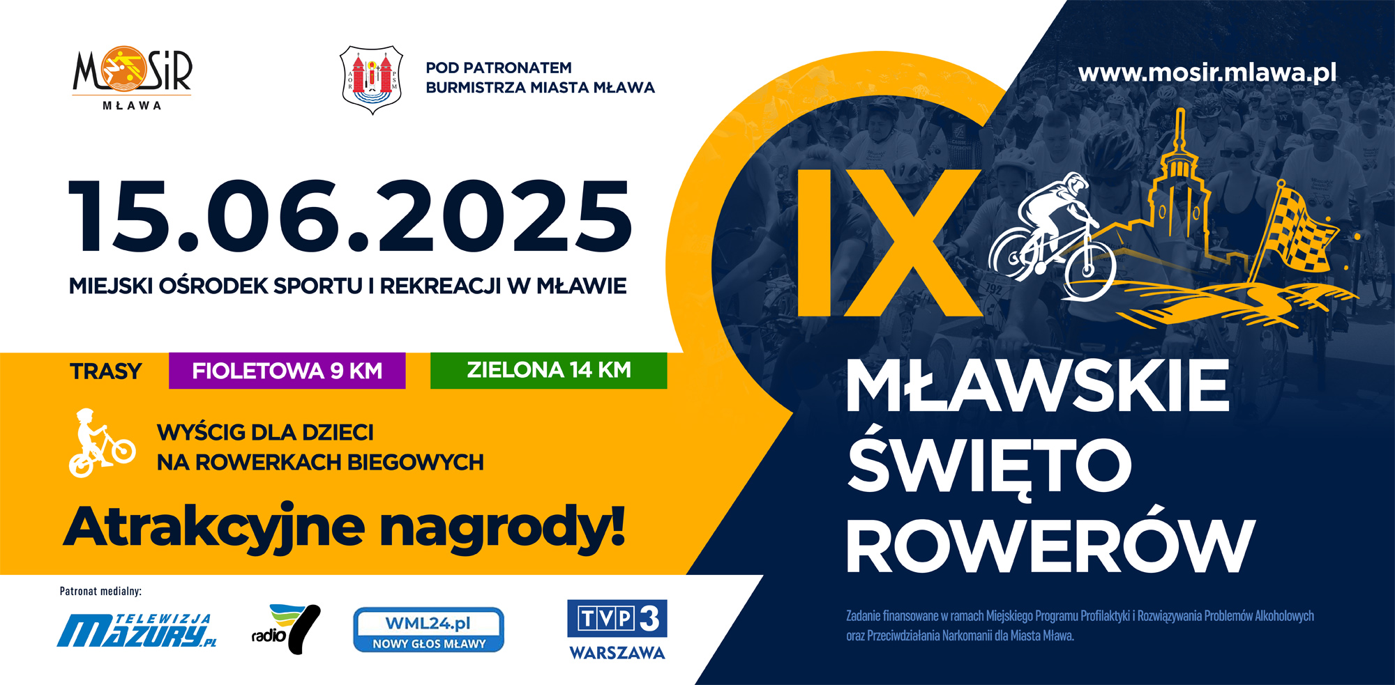 IX Mławskie Święto Rowerów! Spędź aktywnie dzień z rodziną i przyjaciółmi