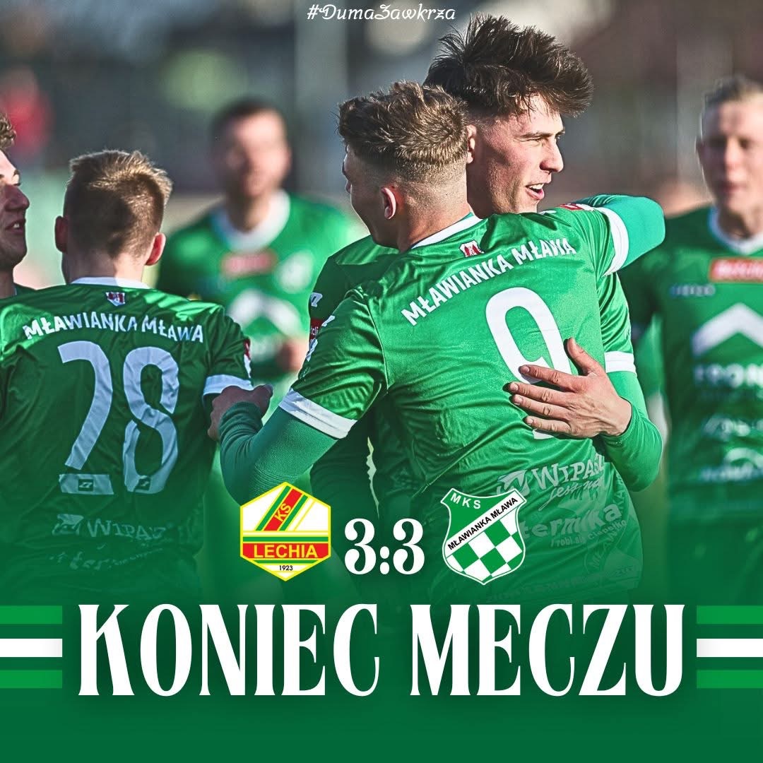 Mławianka Mława remisuje z Lechią Tomaszów Mazowiecki w emocjonującym pojedynku!