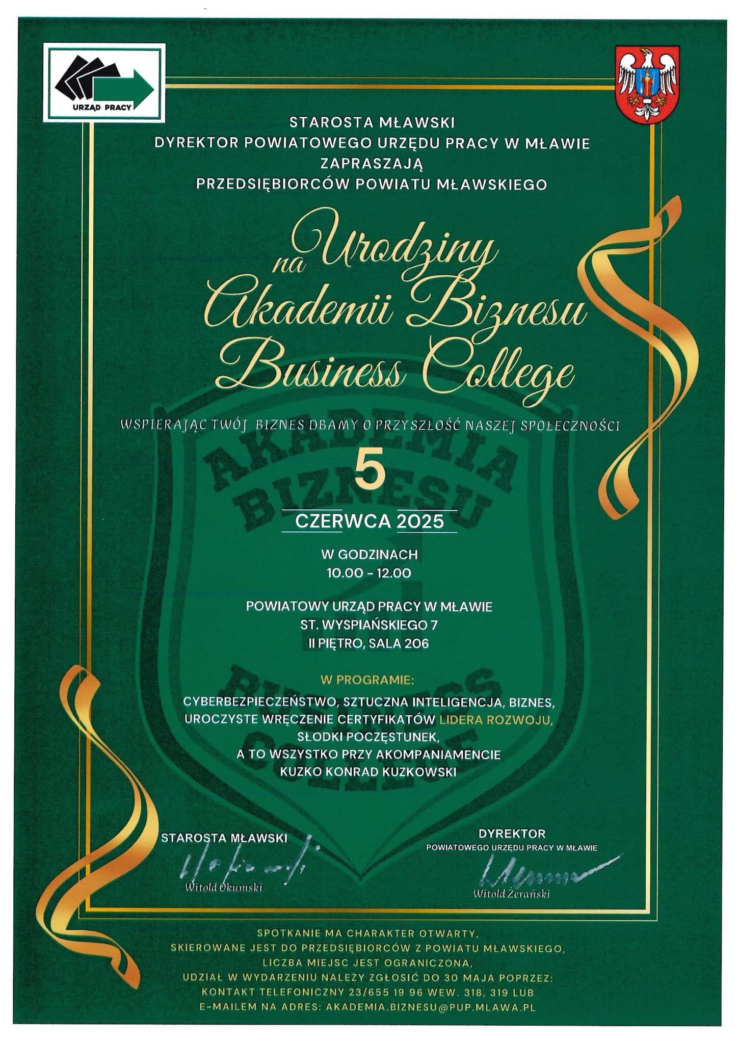 Akademia Biznesu świętuje urodziny – wyjątkowe wydarzenie dla przedsiębiorców z powiatu mławskiego! 