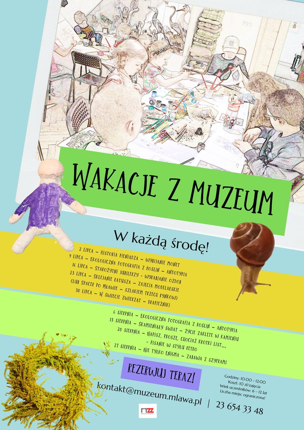 Wakacje z Muzeum 2025 – kreatywne lato dla dzieci w Mławie