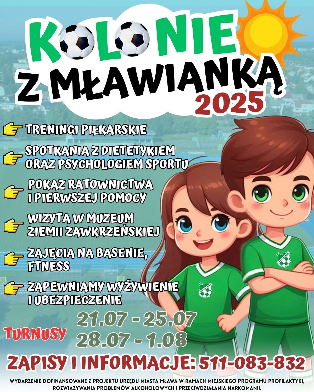 Aktywne lato dla dzieci – zapisz się na półkolonie z Mławianką