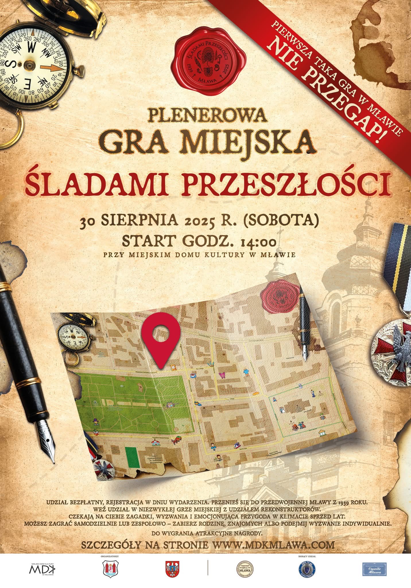 Gra miejska „Śladami przeszłości” – odkryj przedwojenną Mławę i wygraj nagrody!