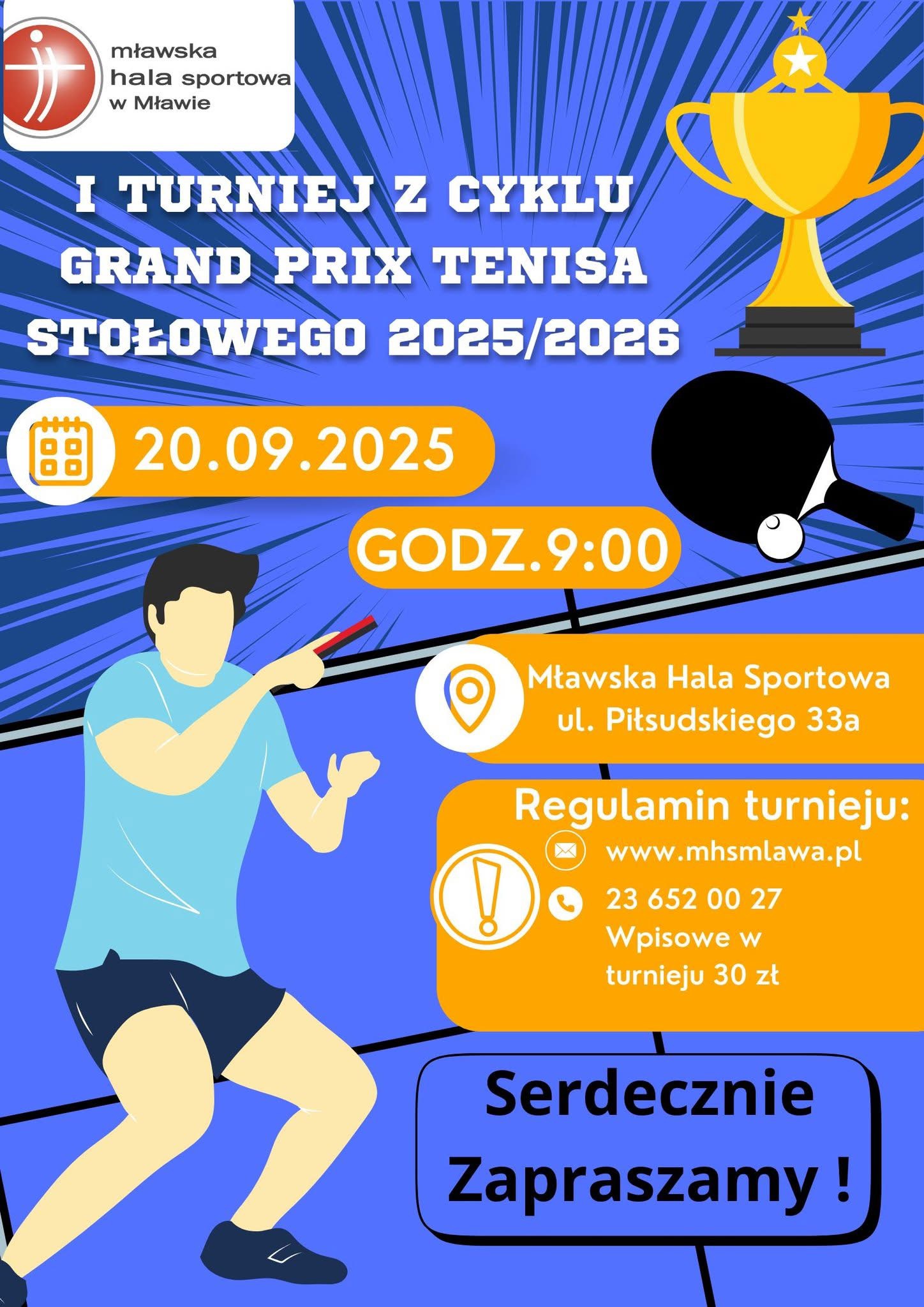 I Turniej Grand Prix Tenisa Stołowego – sezon 2025/2026