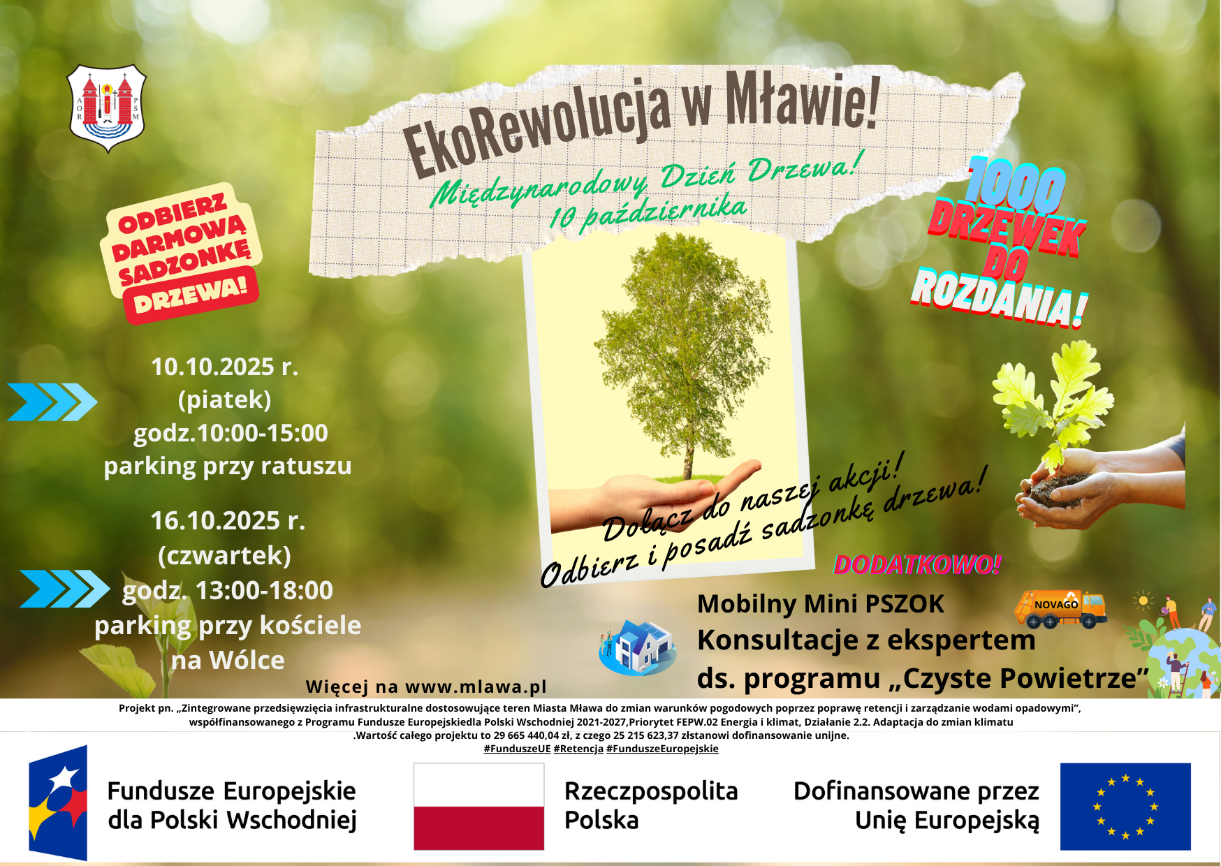 EkoRewolucja w Mławie! Tysiąc sadzonek drzew dla mieszkańców