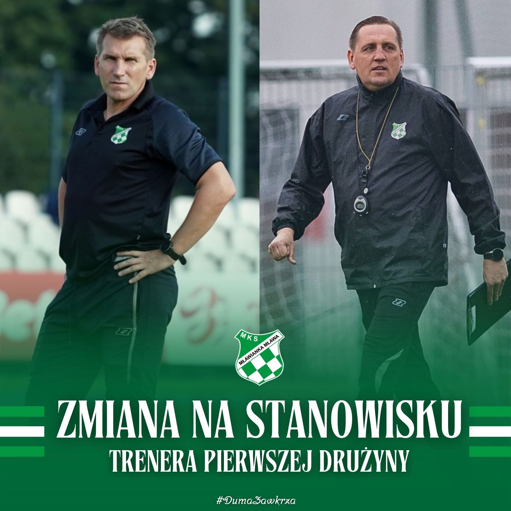 Zmiana na ławce trenerskiej Mławianki Mława – Dominik Bednarczyk odchodzi, nowym szkoleniowcem Piotr Król