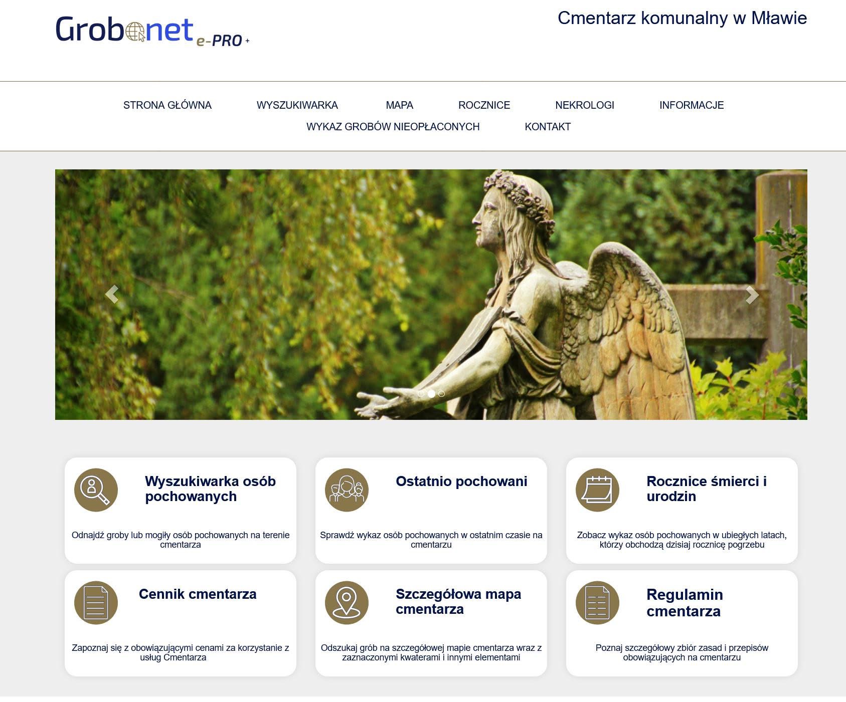 Nowoczesna strona Cmentarza Komunalnego w Mławie – pamięć o bliskich teraz jeszcze bliżej