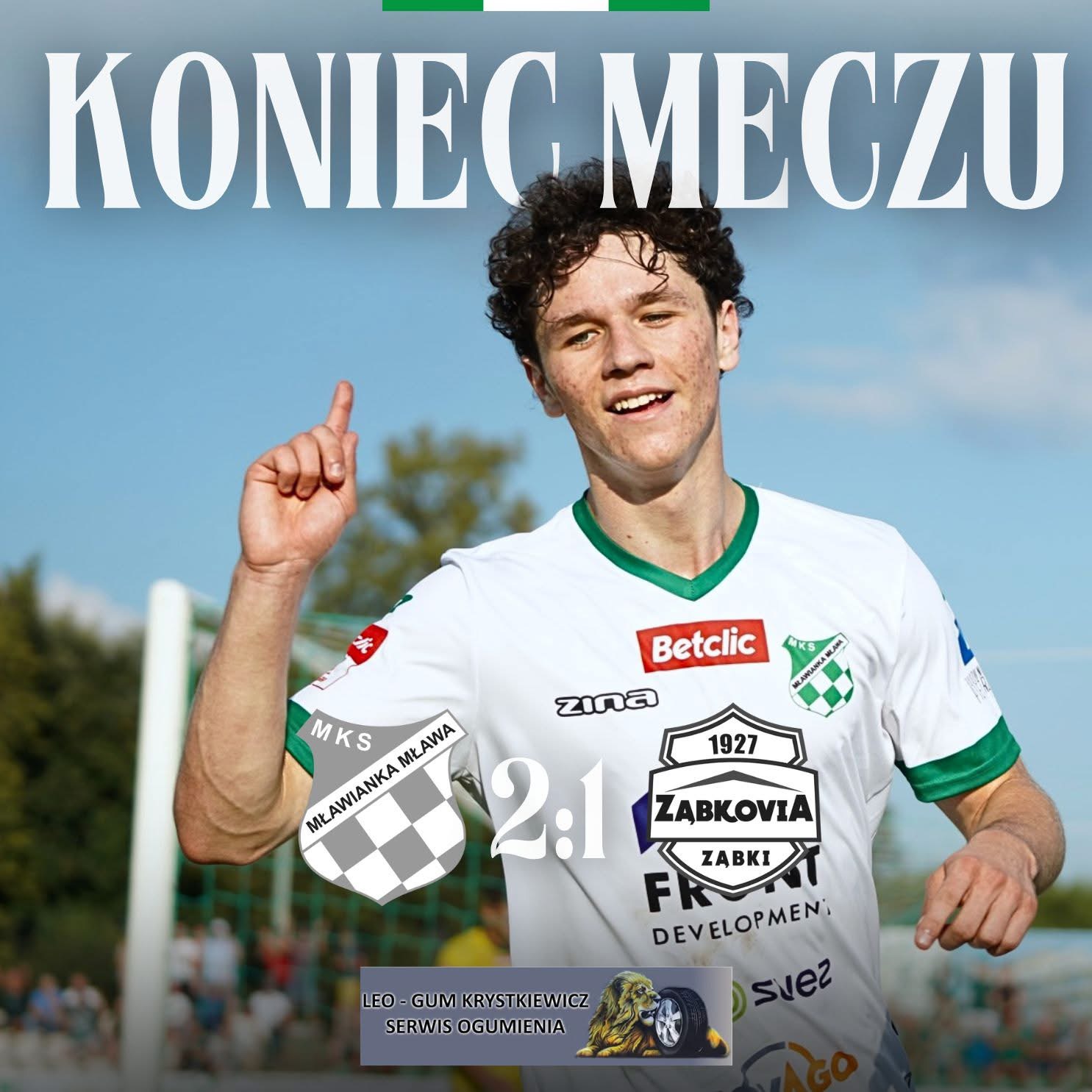 Mławianka kończy rundę jesienną zwycięstwem na własnym stadionie!